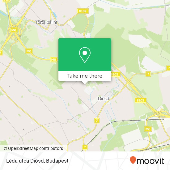 Léda utca Diósd map