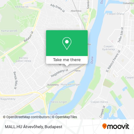 MALL.HU Átvevőhely map