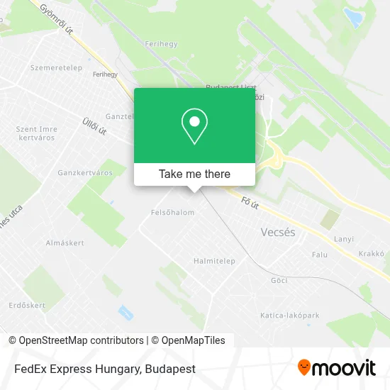 FedEx Express Hungary map