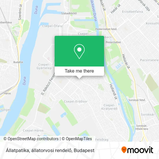 Állatpatika, állatorvosi rendelő map