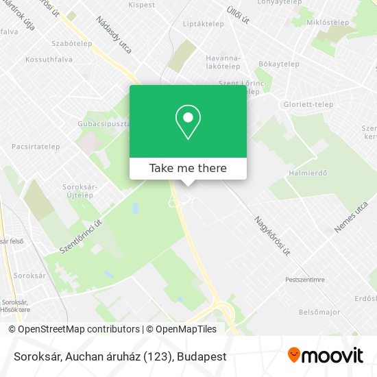 Soroksár, Auchan áruház (123) map