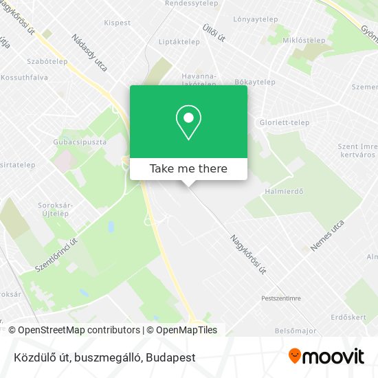 Közdülő út, buszmegálló map