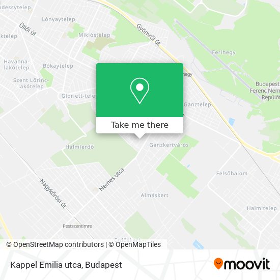 Kappel Emilia utca map
