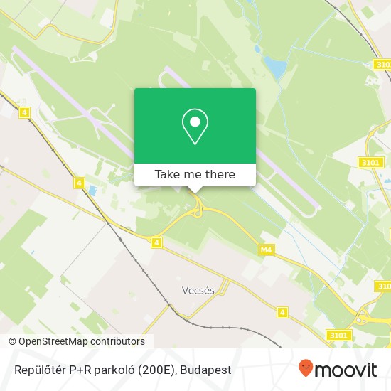 Repülőtér P+R parkoló (200E) map