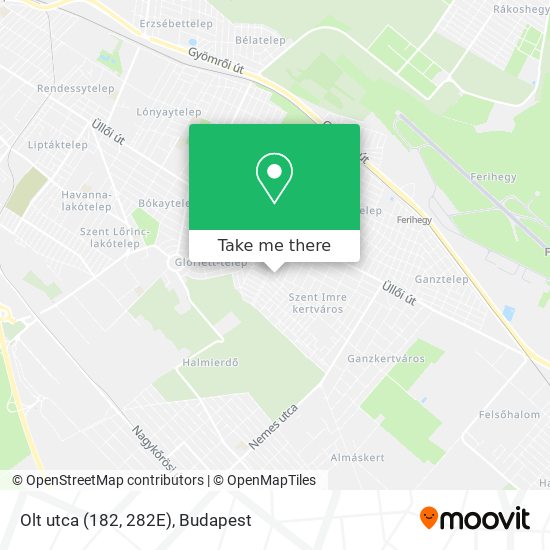 Olt utca (182, 282E) map