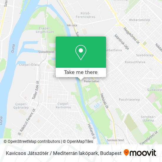 Kavicsos Játszótér / Mediterrán lakópark map
