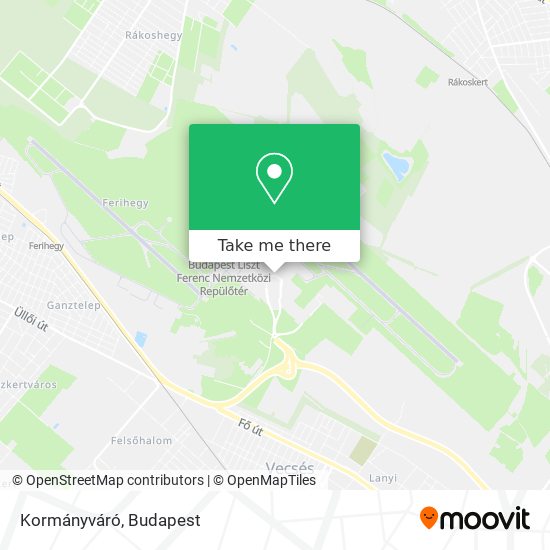 Kormányváró map