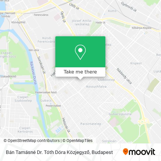 Bán Tamásné Dr. Tóth Dóra Közjegyző map