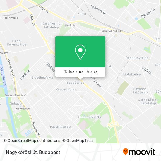 Nagykőrösi út map