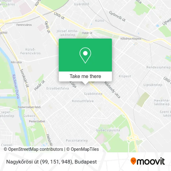 Nagykőrösi út (99, 151, 948) map