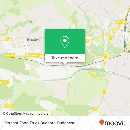Sztahor Food Truck Budaors map