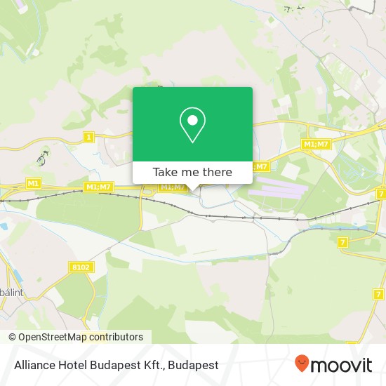 Alliance Hotel Budapest Kft. map