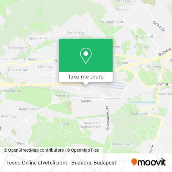 Tesco Online átvételi pont - Budaörs map