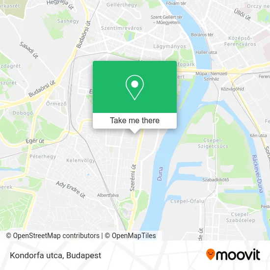 Kondorfa utca map