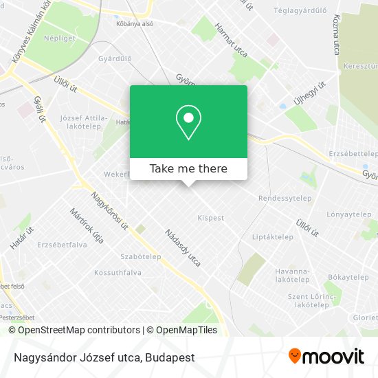 Nagysándor József utca map