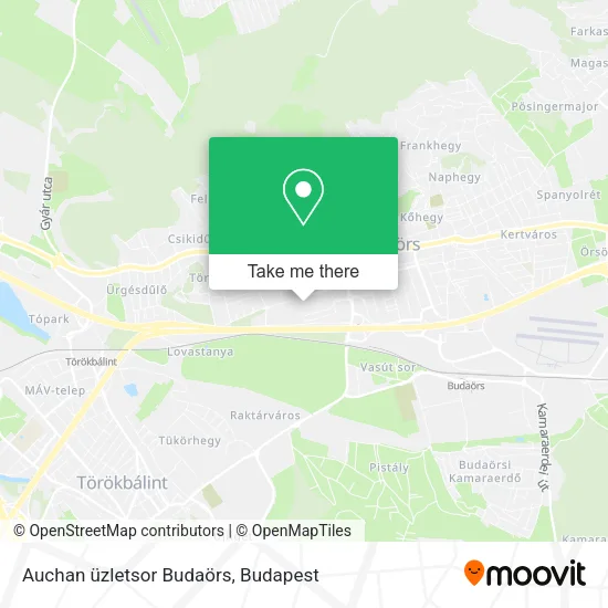 Auchan üzletsor Budaörs map