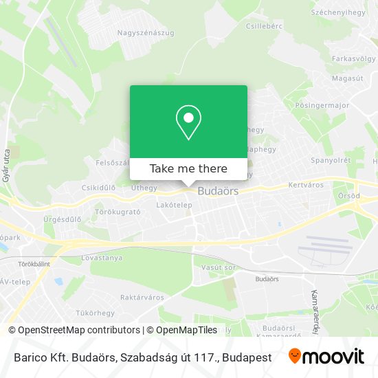 Barico Kft. Budaörs, Szabadság út 117. map