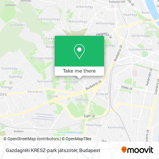 Gazdagréti KRESZ-park játszótér map