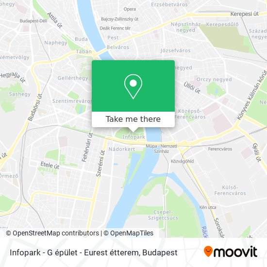 Infopark - G épület - Eurest étterem map