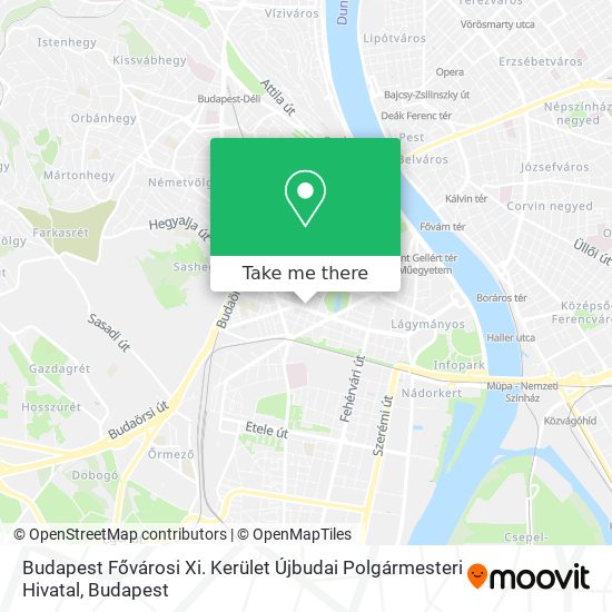 Budapest Fővárosi Xi. Kerület Újbudai Polgármesteri Hivatal map