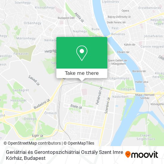 Geriátriai és Gerontopszichiátriai Osztály Szent Imre Kórház map