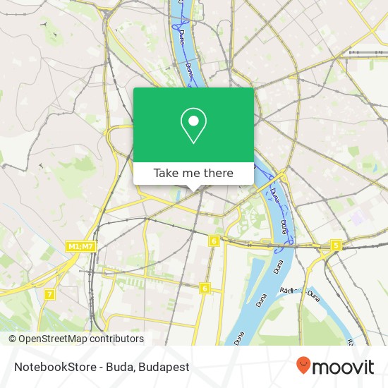 NotebookStore - Buda map