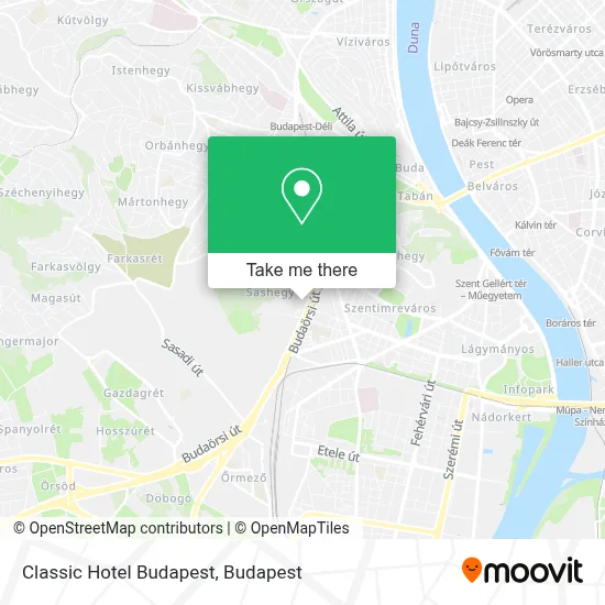 Classic Hotel Budapest map