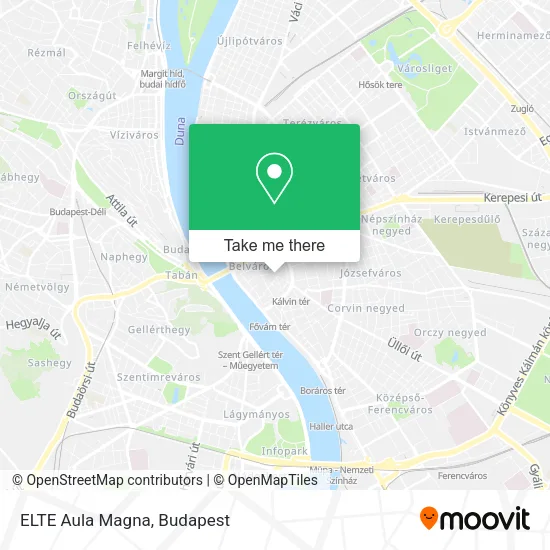 ELTE Aula Magna map