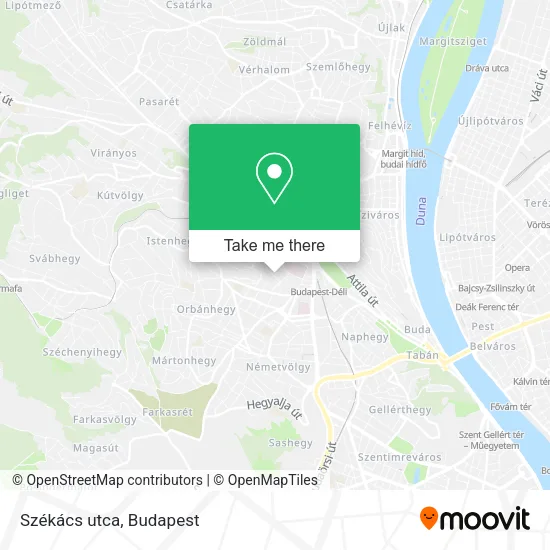 Székács utca map