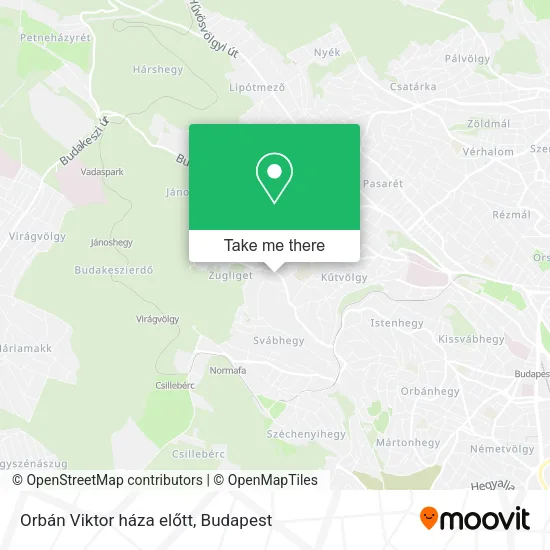 Orbán Viktor háza előtt map