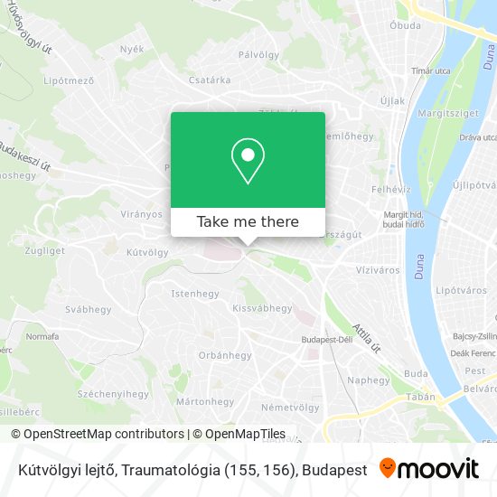 Kútvölgyi lejtő, Traumatológia (155, 156) map