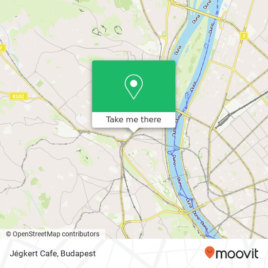 Jégkert Cafe map