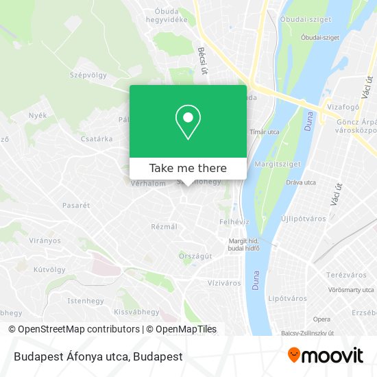Budapest Áfonya utca map