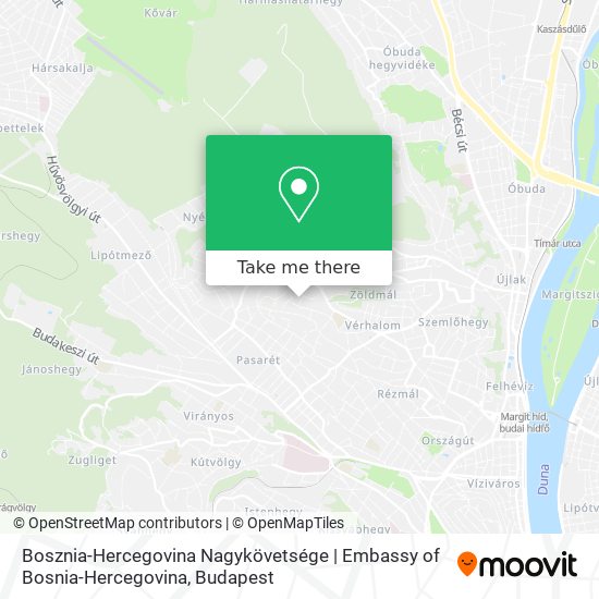 Bosznia-Hercegovina Nagykövetsége | Embassy of Bosnia-Hercegovina map
