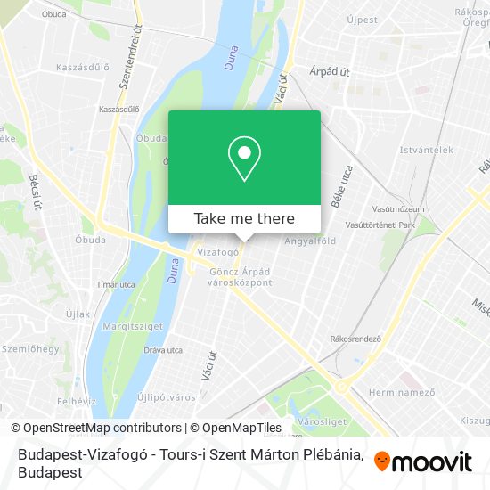 Budapest-Vizafogó - Tours-i Szent Márton Plébánia map