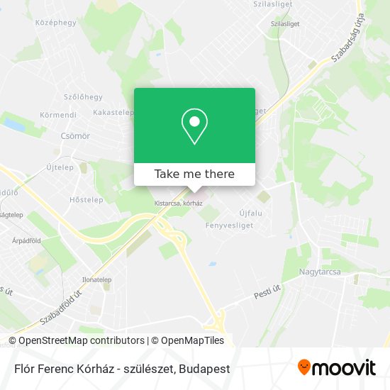 Flór Ferenc Kórház - szülészet map