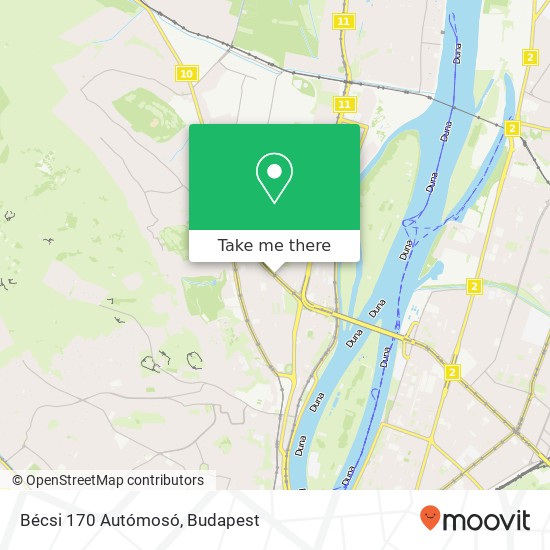 Bécsi 170 Autómosó map