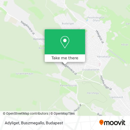 Adyliget, Buszmegallo map