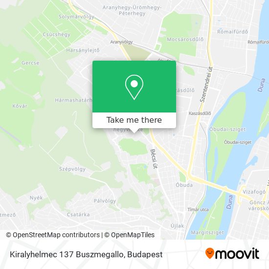 Kiralyhelmec 137 Buszmegallo map