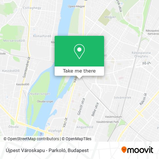 Újpest Városkapu - Parkoló map
