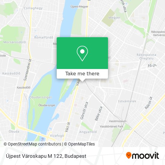 Újpest Városkapu M 122 map