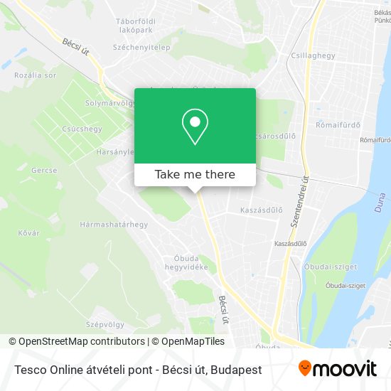 Tesco Online átvételi pont - Bécsi út map