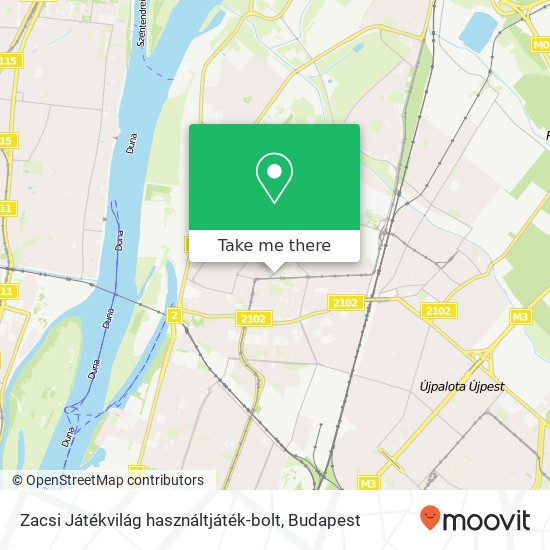 Zacsi Játékvilág használtjáték-bolt map