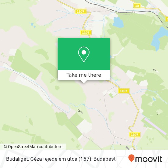 Budaliget, Géza fejedelem utca (157) map