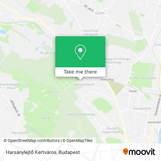 Harsánylejtő Kertváros map