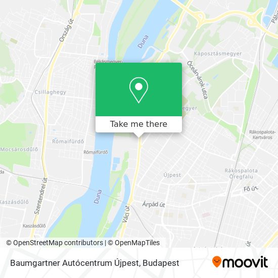Baumgartner Autócentrum Újpest map