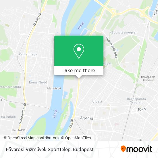 Fővárosi Vízművek Sporttelep map