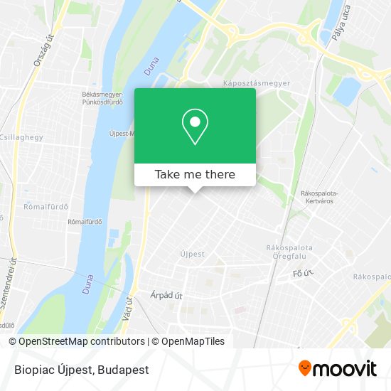 Biopiac Újpest map