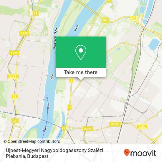 Újpest-Megyeri Nagyboldogasszony Szalézi Plebania map