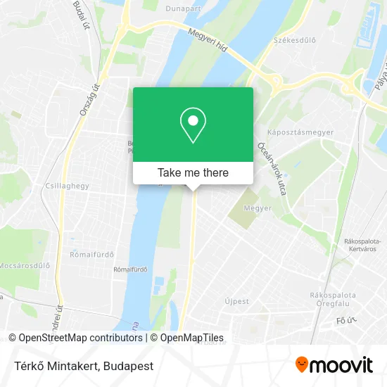Térkő Mintakert map